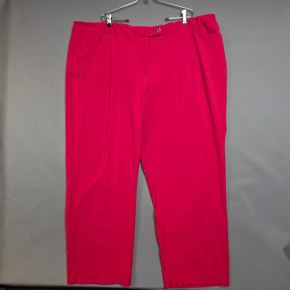 Calvin Klein Dress Pants Women's Modern Fit Career Trousers Red 24W